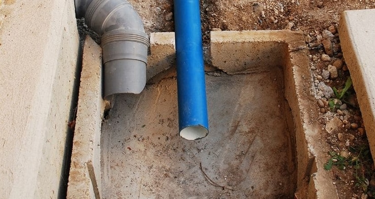 Plumbing pipes properly installed in a house.